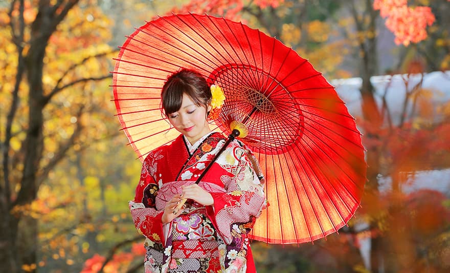 画像：振袖ロケーション撮影